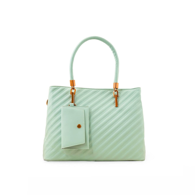 Gloriavault Mint Quilted Everyday Handbag