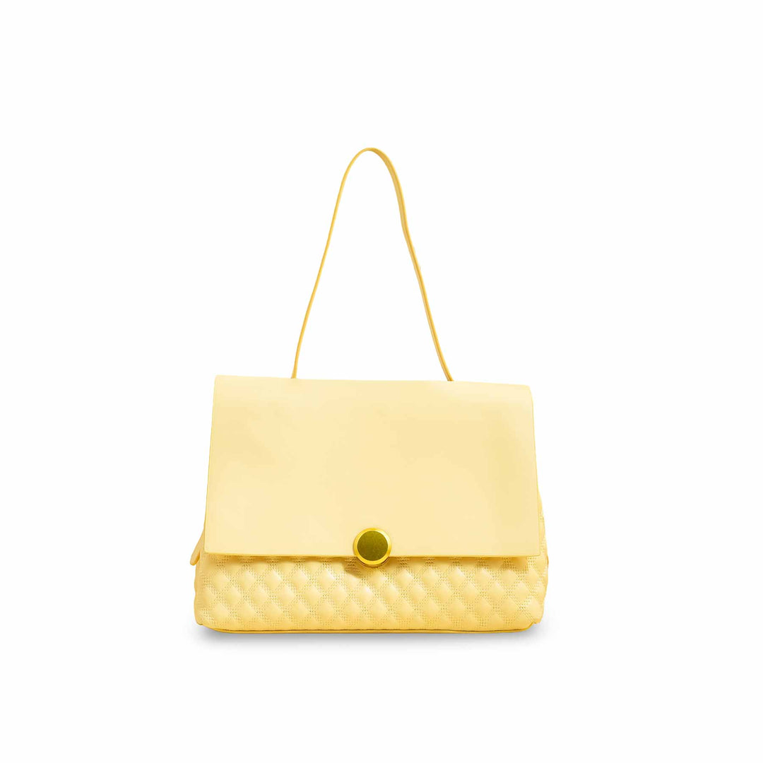 Quilted Shoulder Bag – Yellow