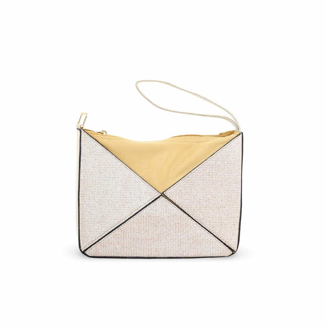 Geometric Shoulder Bag – Beige